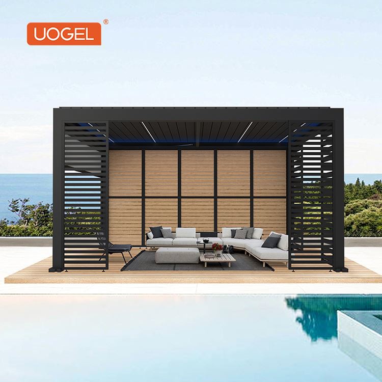 Pergola With Motorized Louvers